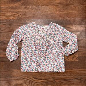 Beautiful Floral Ruffle Blouse Hanna Andersson Shirt